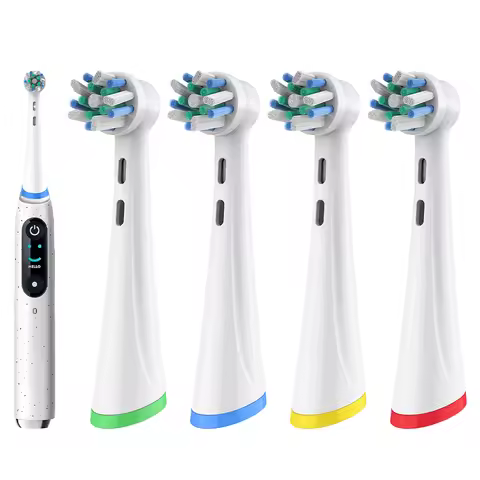 4 8 12 Pcs Rotating Cross Clean Replacement Brush Heads Compatible with Oral B iO 2 3 4 5 6 7 7G 8 9