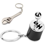 GT//Rotors Gearbox Keychain 6 Speed Transmission Stick Shift Automotive [BONUS: Mini Monkey Wrench K