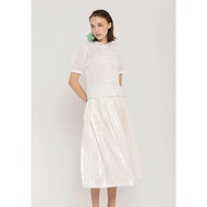 Mason Studio - Rue Plisse Skirt in Pearly White - Vol. 4 The Element