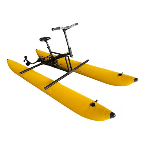 Electric Floating Buoy Inflatable Floating Tandem Bicycle River Water Bicycle Pedal Boat Banana Coup