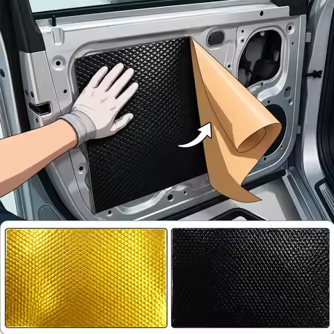Car Sound Deadening Mat Aluminum Foil Butyl Rubber Auto Vibration Dampener Acoustic Insulation Heat 