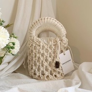Macrame 手工 法式 優雅 編織 手提包 l 附內裡袋