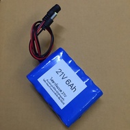 แบตเตอรี่ลิเธียม 21V3A 21V6A 21V9A 18650 พร้อมแผงป้องกันวงจรแบตเตอรี่ลิเธียม BMS ในตัว 21v3000mah 21