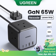 UGREEN 65W 7-in-1 GaN Charging Station  Multifunctional Socket Compact Power Strip with 3 AC Outlets