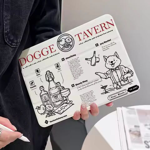 Pub Drinks Menu Style Table Case For Samsung Tab A9 A11 Plus S9 Plus S9 FE Plus S10 Plus S7 Plus S8 