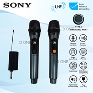 SONY M12 Professional Wireless Microphone System UHF Mic 1 Pair (Dual Mic) for Karaoke Vocal - Handhled Mic