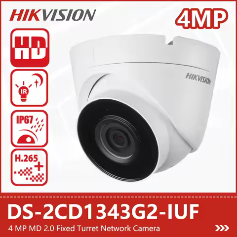 Hikvision 4MP Turret Camera Outdoor Security CCTV Built-in Mic SD Card Slot Support Human and Vehicl