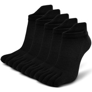 ZAKASA Toe Socks for Men Five Finger Socks No Show Low Cut Athletic Running Socks 5 Pairs Size 6-13
