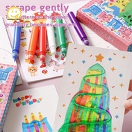 Sunshineshop 35Pcs Squeegee Art Kids Paint Kit, DIY Material Magic Reveal Rainbow Scratch Art SG