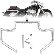 Kinglemc Crash Bar Engine Guard Highway Bar for Honda 750 VT750 VT750C VT400 Shadow Aero Phantom Spirit (Silver)