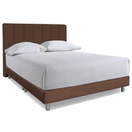 Ready Stock - Connie Faux Leather Bed Frame with raised 6'' metal legs