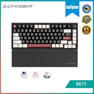 Batknight BK75 Thri Mode Gasket Mechanical Keyboard 83key Hot Swap Magnetic Cover Office Keyboard N-