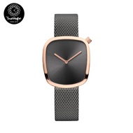 [ Official Warranty ] Bering Pebble Analog Women's Watch - Grey 18034-369 [ 34MM ]