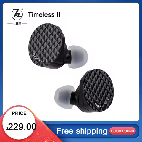 7Hz Timeless II Upgraded 14.5mm Planar Magnetic Driver IEM Hifi Wired Earbuds with Tunable Nozzle 7N