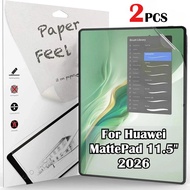 2Pcs 2026 Matte Like Paper Feel Film Protector for HUAWEI MatePad 11.5 S 11.5 " 2024 11.5S 2025 11.5