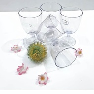 Heat Resistant Acrylic Mica Glass Anti-Shatter Premium Onyx Glass 400ML Goblet Glass for Drinking Wa