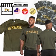 Oversized Gymshark army green workout cotton T-shirt top