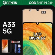 Genon AMOLED 90Hz LCD for Samsung Galaxy A33 5G / A336B LCD Display Touch Screen with Frame Replacem