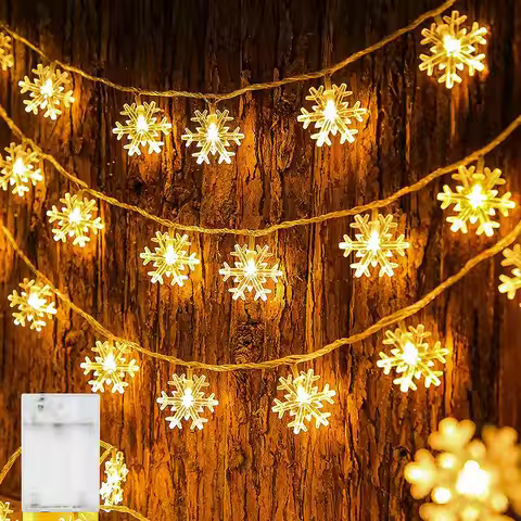 Valentine's Day Snowflake LED String Lights Easter LED Fairy Light Wedding Party Garland Holiday Dec