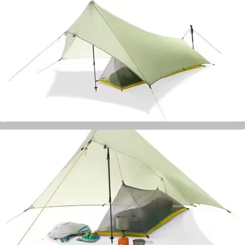 HIKEBURGER Xunshan 1P Tarp Tent Outdoor Camping Mini Shelter Quick Set-up Ultralight Backpack Hiking