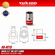 MATA 1/2" DR 6PT 13MM SOCKET - 1/2" 6PT 13MM SOCKET AB-SC13Yukido