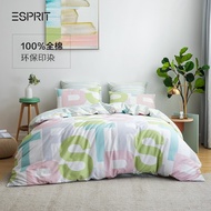 ESPRIT 经典logo四件套床上床单被套100%全棉床品套件家居家纺用品 EAD0655-床单款 1.5m床（5英尺）