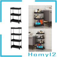 [HOMYL2] Unit Organizer Trolley Rolling Trolley with Multipurpose Mobile Shelving for Kitchen Bedroom
