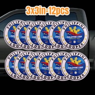 PHILIPPINE LOOPER LOGO VINYL LAMINATED HOLOGRAM 3M REFLECTORIZED STICKER CARSTICKER 12PCS WATERPROOF
