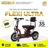 MOBOT SG OFFICIAL | FLEXI ULTRA 3 Wheels Mobility Scooter PMA | 48V 12AH | Extendable Seat