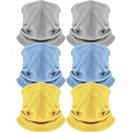 SATINIOR 6 Pack Winter Ski Fleece Neck Warmer Face Gaiter Skiing Snowboarding Windproof Neck Gaiter 