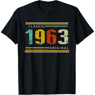 Men's cotton T-shirt Birthday, Classic of 1963 Original, 62th Retro T-Shirt Fast Shipping 4XL , 5XL 