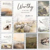 John 1:29 Behold the Lamb of God Bible Verse Jesus Poster Canvas Painting Christian Religious Easter