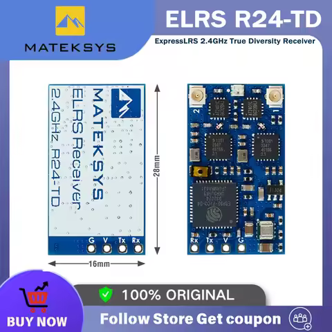 Matek R24-TD MATEKSYS EXPRESSLRS 2.4GHZ TRUE DIVERSITY Receiver ELRS RX For RC FPV Long Rang Racing 