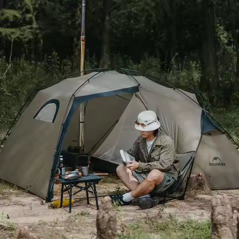 Naturehike Trekking Travel Double Layer 15D Silicone Nylon Camping TentMassif Solo Ultralight Backpa