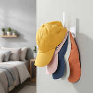 1pc hat hanger with adhesive hooks, baseball cap rack, wall mount hat organizer, no drill closet doo