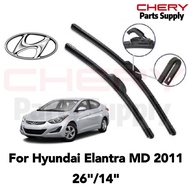 JAPAN Technology Silicone Wiper Hyundai Elantra MD 2011 26"/14" Front Wiper Blade Set Wiper