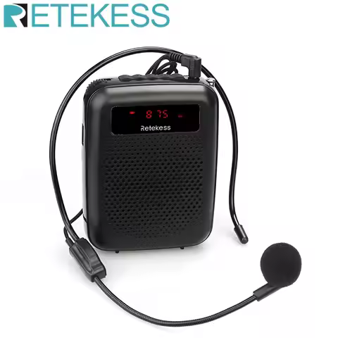 RETEKESS PR16R Megaphone Portable Voice Amplifier Microphone Speaker 12W FM Recording Mp3 Player FM 