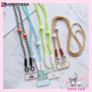 Creative Cartoon Cute Wavy Edge Phone Case Back Sticker Crossbody Long Lanyard Colorful Versatile An