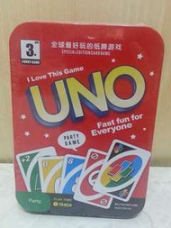 (全新未開封) UNO 鐵盒裝紙牌遊戲卡