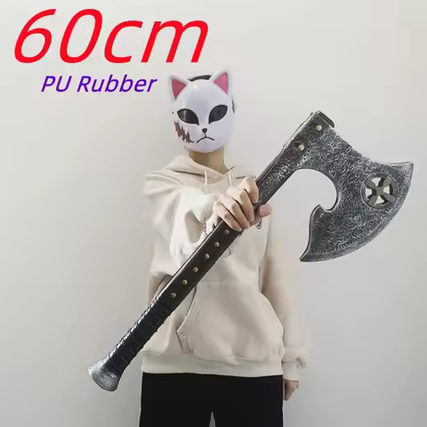 Halloween Cosplay Medieval Crusades AXE Weapons 1:1 Prop Knight Beast Axe Tomahawk Safety PU Rubber 