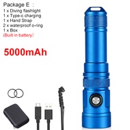 ASAFEE DT15PRO/MAX ไฟฉายดำน้ำ 2100LM SFT25R แสงพุ่งไกล ชาร์จในตัว USB ไม่ต้องถอดถ่าน กันน้ำ 100M โหม