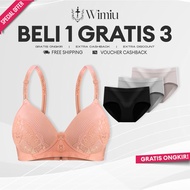 WIMIU SAVING PACKAGE BUY 1PCS WIRELESS BRA 100201 FREE 3PCS CD MAXI UNDERWEAR CD PANTY UNDERWEAR COR