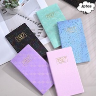 JPTOS A6 Planner Notebook, 2027 Portable 2027 Planner,  Multicolor Lined Pages Weekly Planner Office