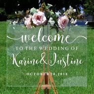 Custom Sicker Welcome Board / Wedding Signage Happy Birthday Party / Anniversary Event / Wall Decora