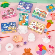 HK0047 COMBO 5/10 MINI PLASTER STATUE TOY WITH CUTE SHAPE FOR CREATIVE KIDS