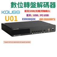 KGUSS DAC Decoder ES9038Q2M SB Optical Fiber Coaxial Input