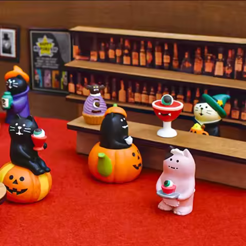 Scene Decoration Zakka Halloween Decoration Japan Desktop Decoration Miniature Figurines Bookshelf D