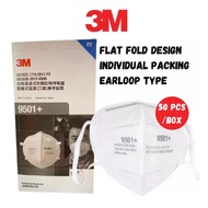 3M 9501+ KN95 P2 Fordable Disposable Face Mask , Particulate Respirator 50 Pcs/Box Filter PM 2.5