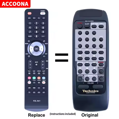 Replacement Remote Control For Technics Audio System RAK-CH144WH RAK-CH115WH