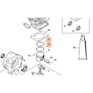 RING PISTON FOR STIHL FR230 FS230 BRUSH CUTTER  Piston ring Ø 40x1.2 mm 11230343005 ORIGINAL
